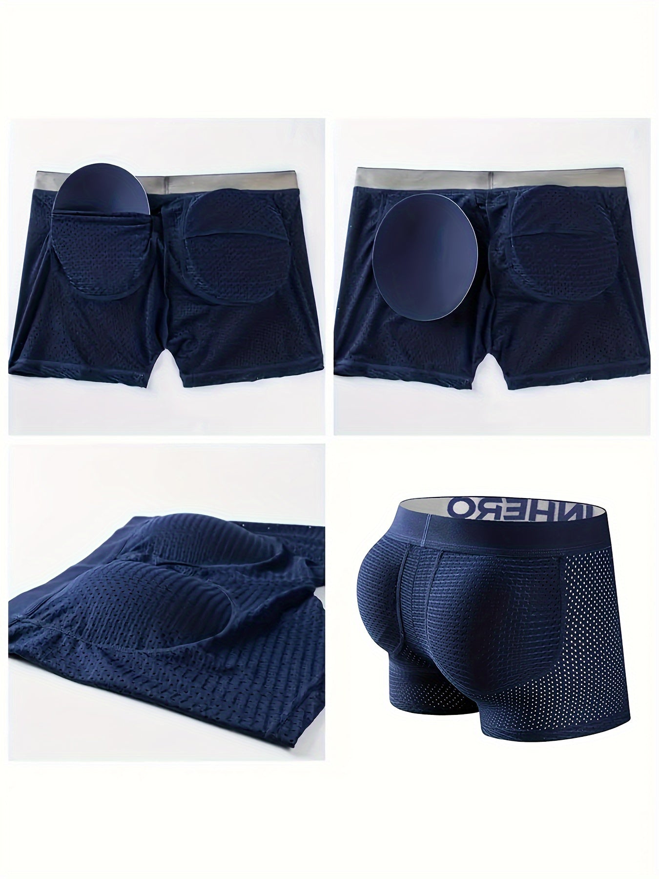 New Men'S Boxers Featuring Butt Pads, Made from Breathable Mesh, Designed for Comfort And Elasticity, Perfect for Lounging at for home