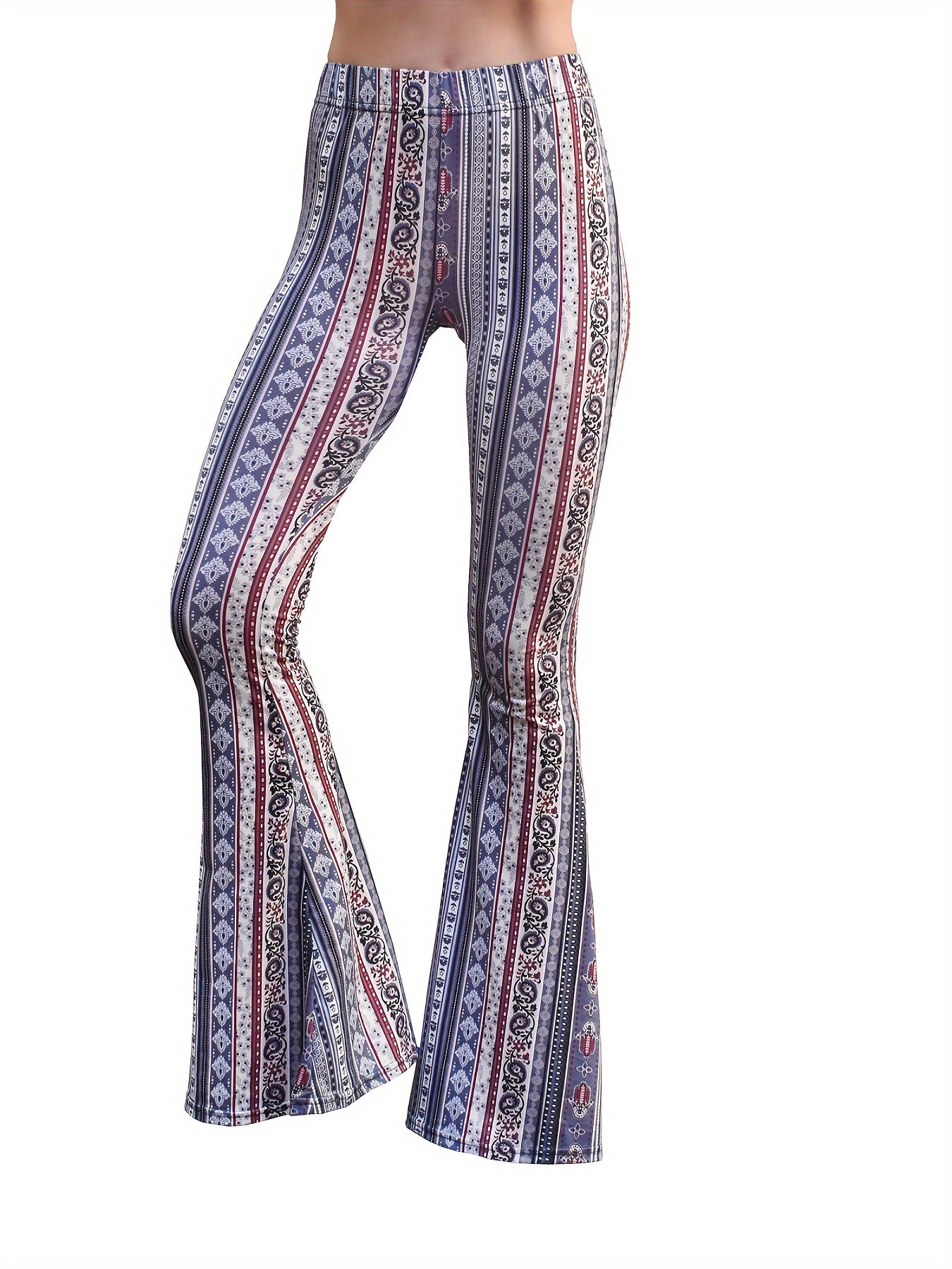 ZAFUL Women'S High-Waisted Cut-Out Trousers Ladder Bootcut Textured Flare Trousers Wide-Leg Evening Pants