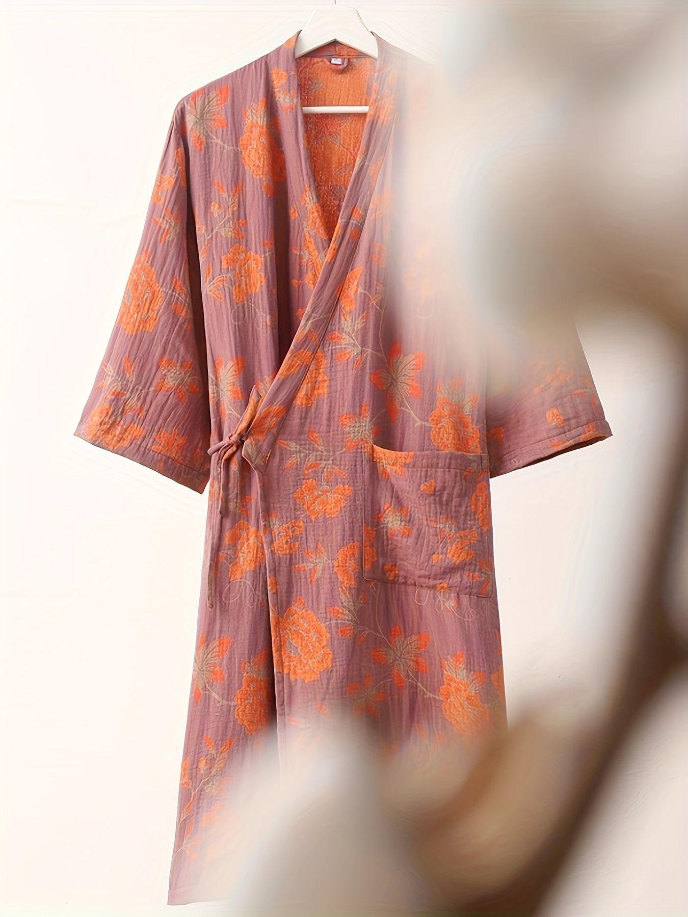 A Fashionable Thin Bathrobe, Plain Weave Gauze Bathrobe, Pure Fabric, Wearable Bath Towel, Quick Drying And Absorbent, Swimming, Bathing, Beach Vacation, Adult Plus Size Gauze Nightgown, Can Be Worn Externally.