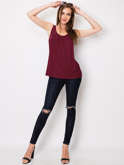 Women's Sleeveless Scoop Neck Loose Fit Tank Top