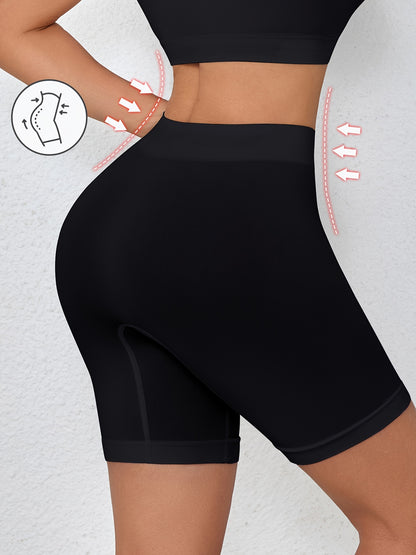 3-pack High Waisted, Cinched, Seamless Leggings, Women'S Sports Yoga Safety Pants, Anti Exposed Flat Corner Pants