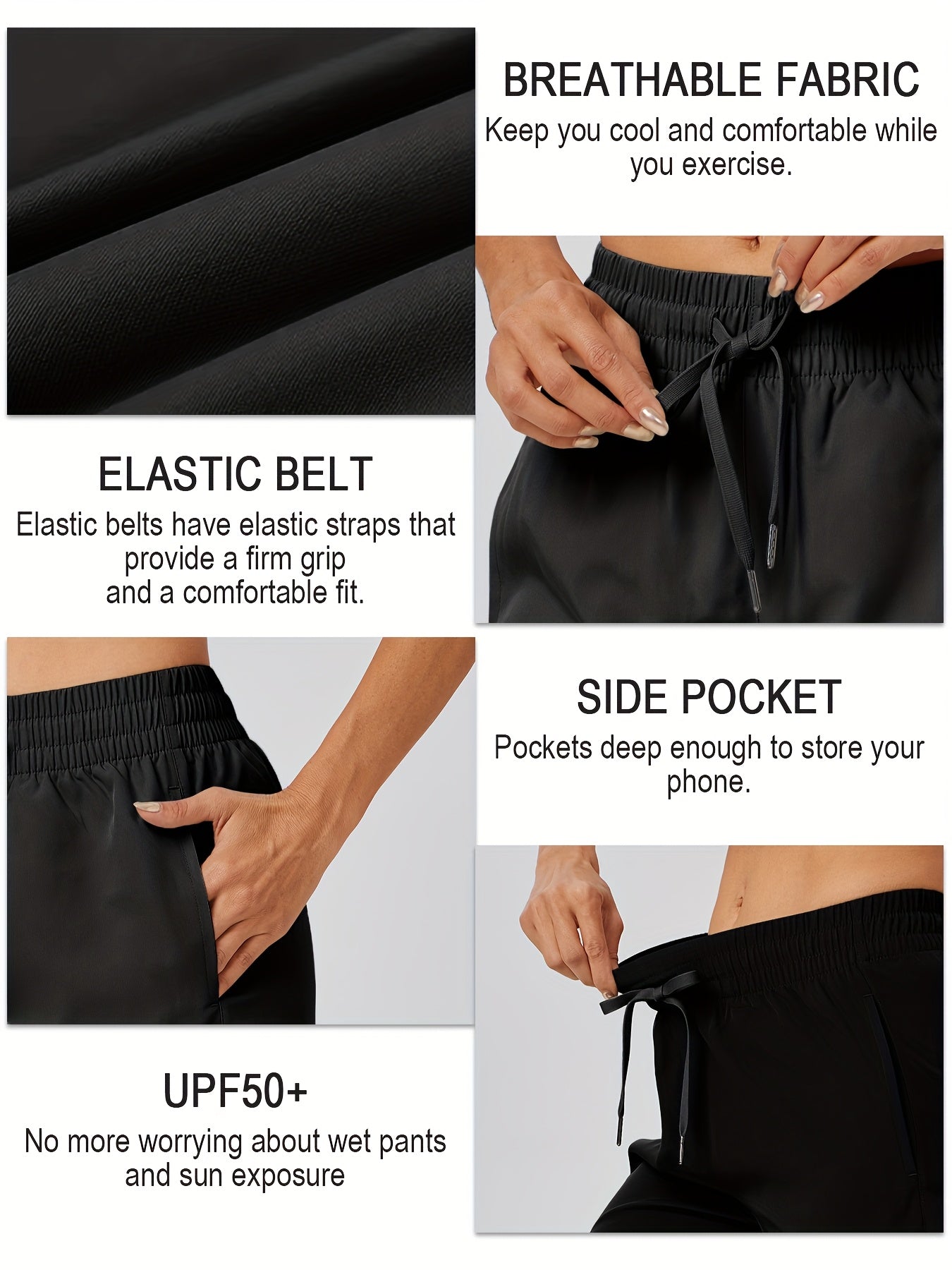 3pcs 5" Womens Shorts Basic Shorts Lightweight Quick Dry Workout Shorts with Pockets