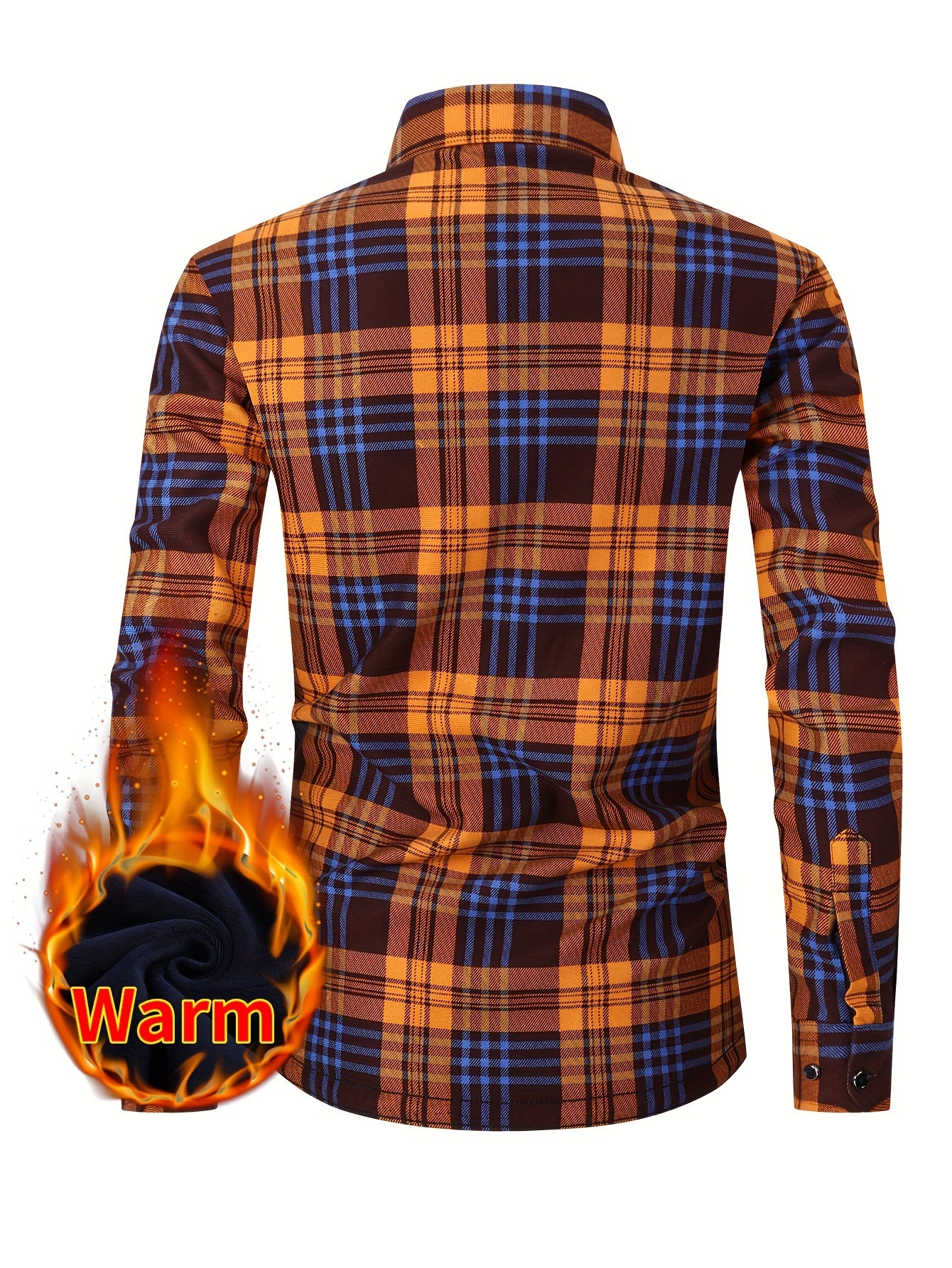 Men's Orange Polyester Long-Sleeve Jacket - product view 9