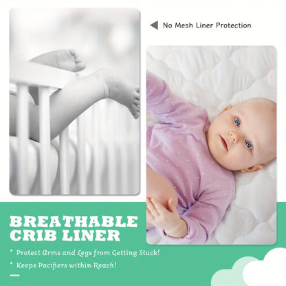 Breathable Crib Liner - 3 mm Mesh Arm Protection