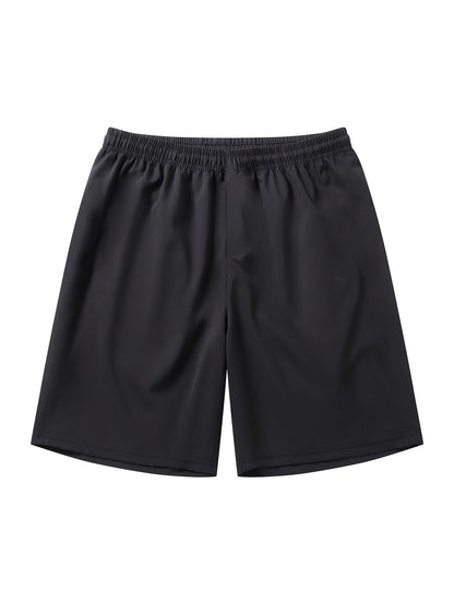 5pcs Men's Casual Sports Shorts with Hidden Zipper Pockets, Contrast Zipper, Summer Breathable Quick-Dry Fabric, for Daily Wear, Running, Basketball, Knee-Length Pants for Men, Quick-Dry Fitness Shorts for Men, Striped Waistband with Drawstring