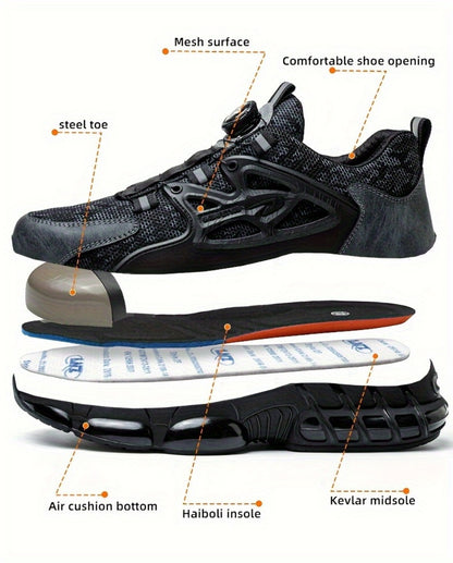 Men's Work & Safety Shoes - Puncture Resistant & Lace-Up Fit