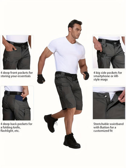 Men's Black+gray Shorts - product view 24