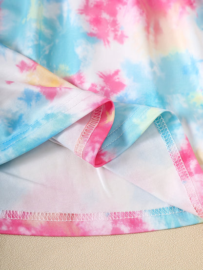 4pcs, Summer Girl Printed Dress, Girl Casual Dress, Spring And Summer Trendy And Versatile Dress for Little Girls