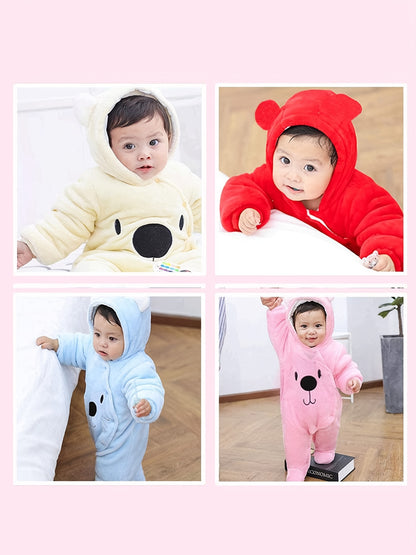 Baby Newborn Snowsuit Winter Hooded Footie Fleece Jumpsuit for Infant Girls Boys, for Outdoor
