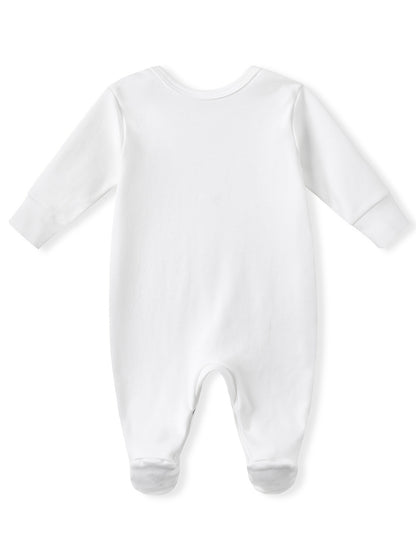 Baby Cotton Onesie with "My Great Grandma Loves Me" Lettering - Soft Long Sleeve Newborn Romper, Easy On/Off Outfits Suitable for Spring Summer Fall, Grandma-Themed Clothing, Perfect for Outdoor