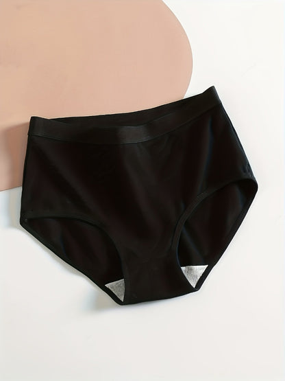 Women's 10-Pack High-Waist Seamless Briefs - Solid Color Daily Comfort