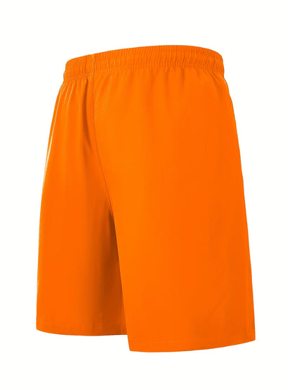 5pcs Pc (5-Color Multi) Men's Summer Athletic Shorts with Elastic Drawstring Waist & Zipper Pockets - Lightweight Breathable Fabric, Regular Fit Mid-Rise Suitable for,, Gym, Casual Wear - Smooth Texture Shorts