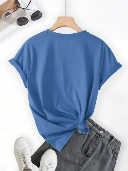 A Single Piece, Delivered Locally, a Stylish And Casual Women'S T-Shirt for Summer Featuring a Trendy Pattern
