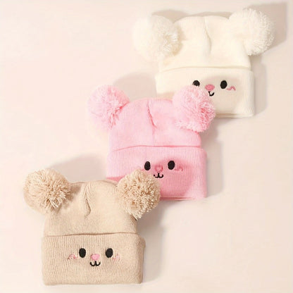 Kids' Cute Print Beanie - 3-Piece Pack