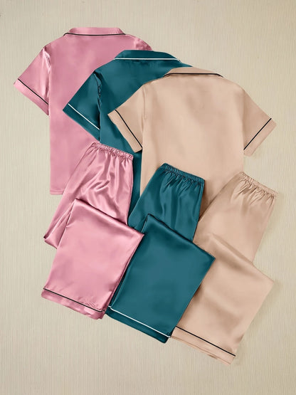 Unisex Pajama Set - Satin Style 61189