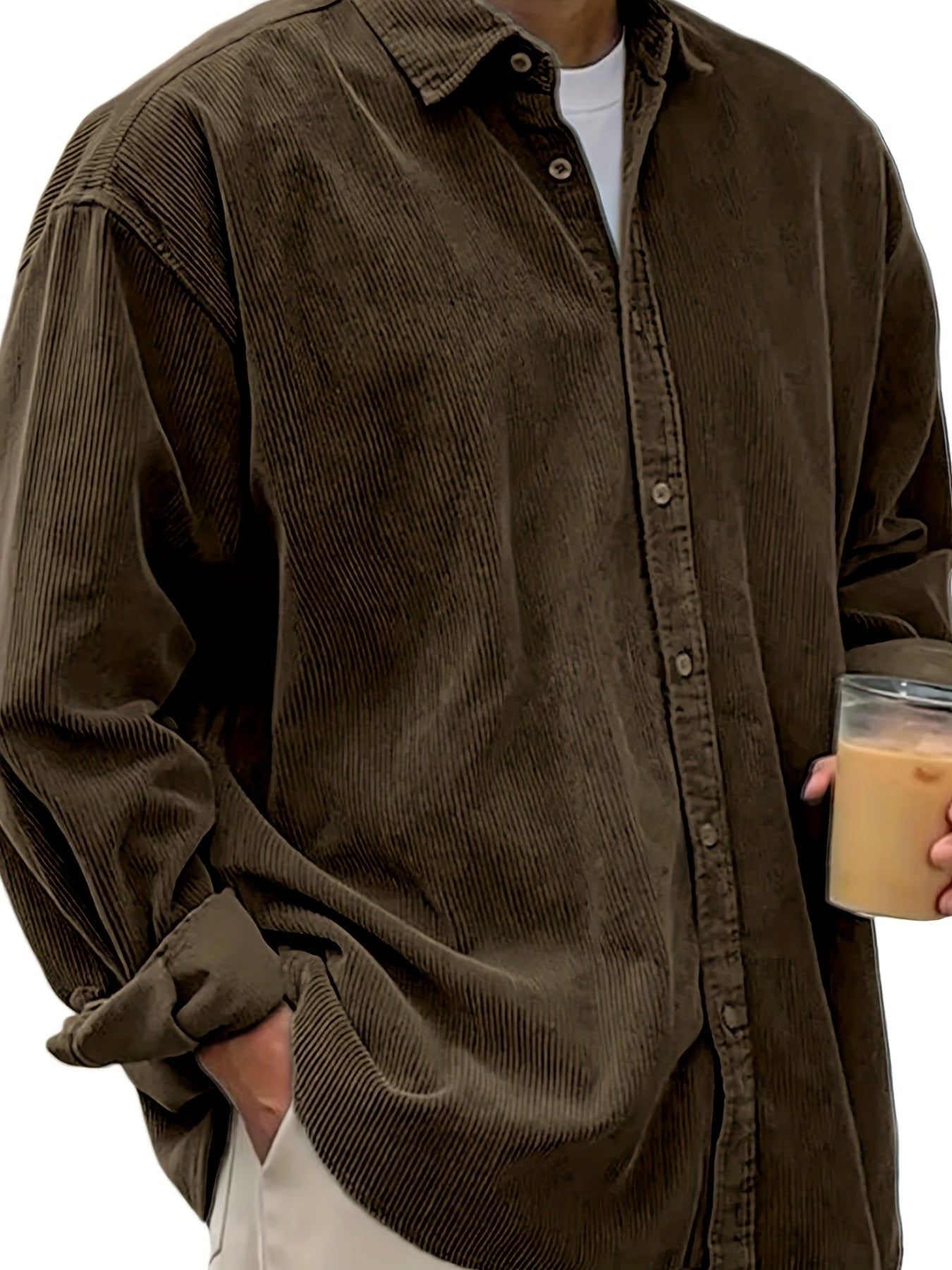 Men's Black Long-Sleeve Shirt - product view 40