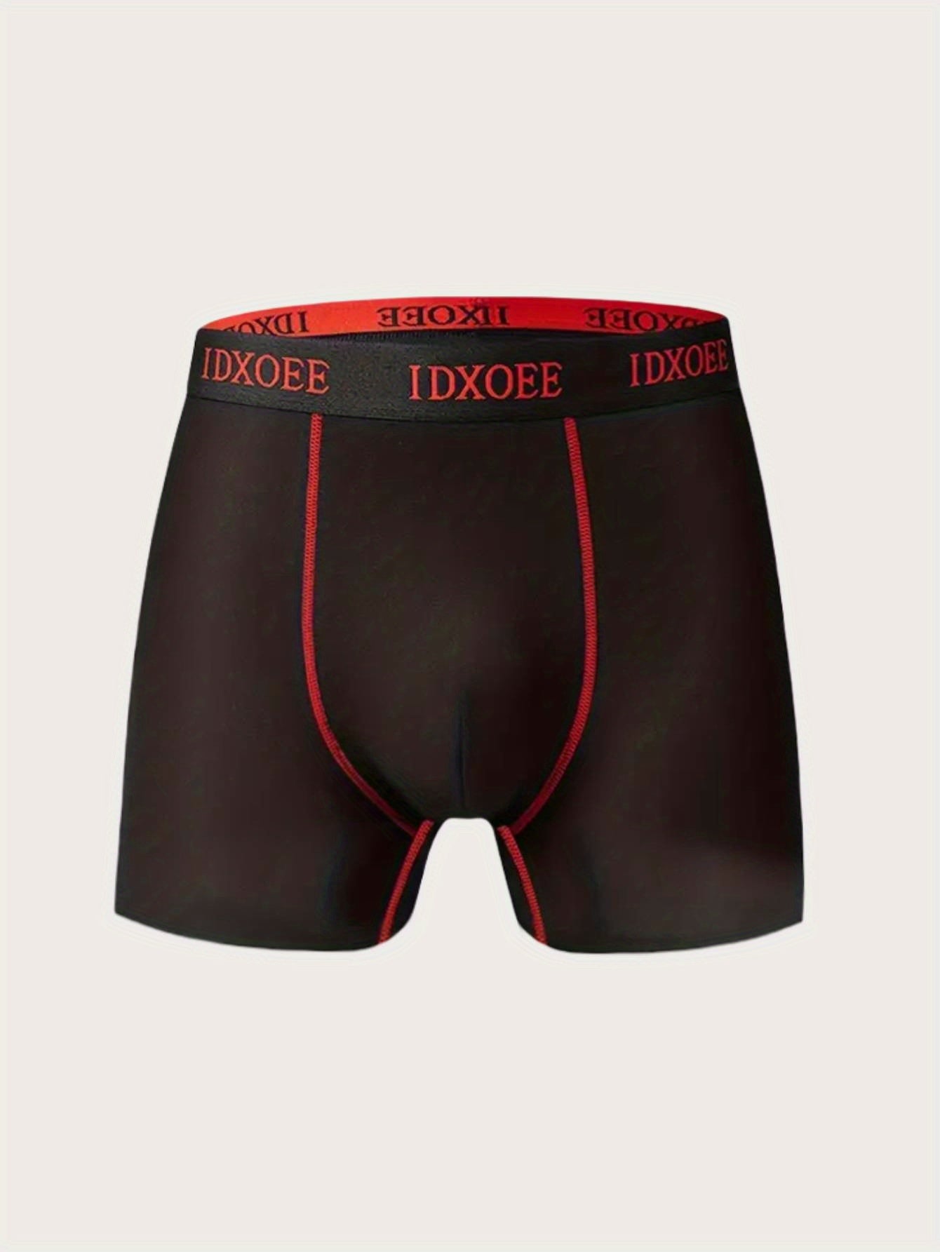 Random Color 10pcs/SET, Men'S Boxer Briefs - Breathable Athletic, High Elasticity Quick-Dry Underwear With Bold Letter Print, Glossy Knit Fabric For Gym, Casual & Casual Attire, Gym Underwear, Sporty Underwear