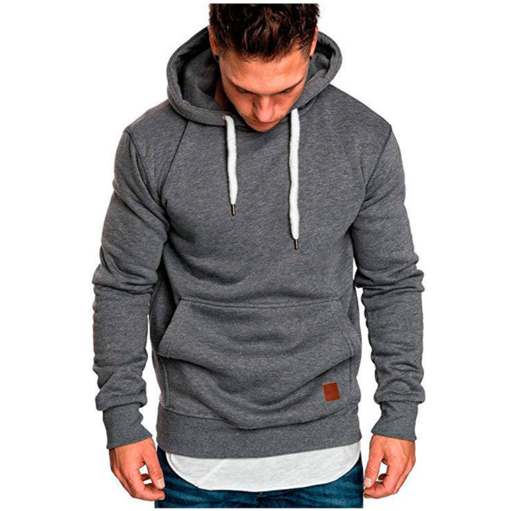 CRAZYHONEY Men Hoodie Casual Hooded Solid Pocket Cup Slim Fit Sweatshirts Pullover Sweater Tops Long Sleeve