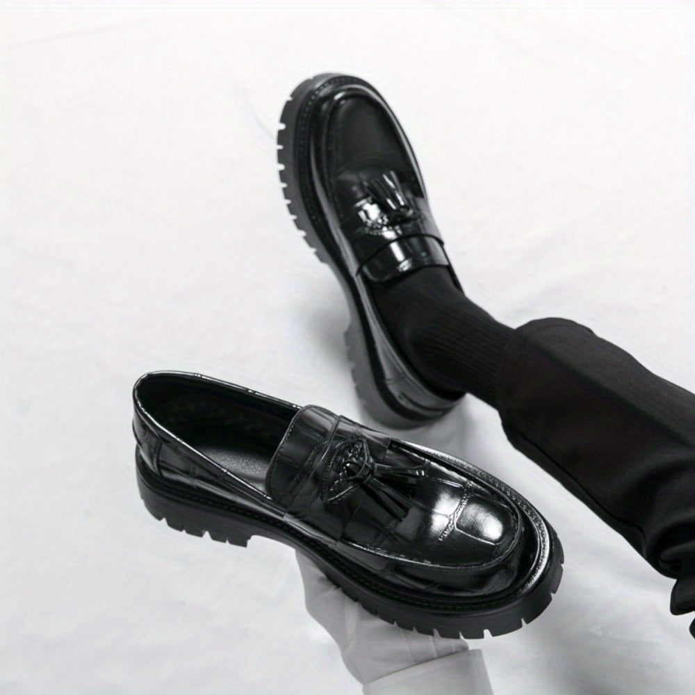 Men's Loafers & Slip-Ons - Platform Sole & Tassel Detail 268965