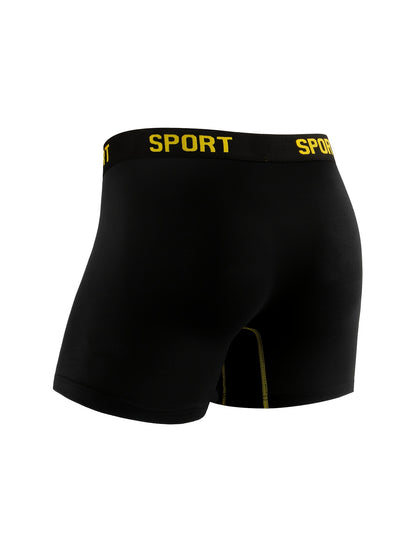 Men's Underwear 5 Random Pc Highly Elastic, Breathable, Comfortable, Quick-drying, Sweat-absorbent, Anti-friction Shorts, Solid Color