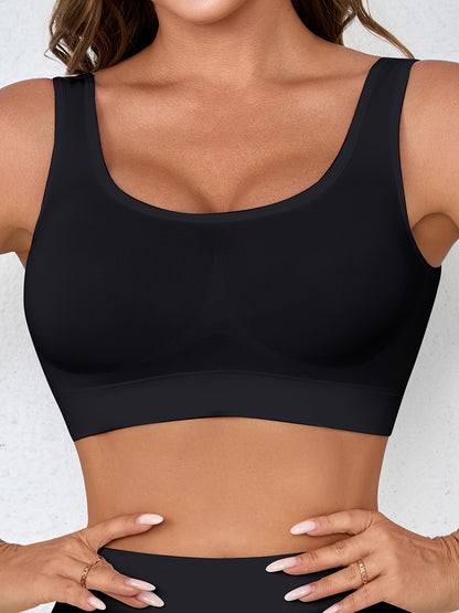 3pcs Set Of Women'S Sports Bra, Seamless, Breathable, Lightweight Without Chest Pads, Vest Underwear, Yoga Running Sports Bra