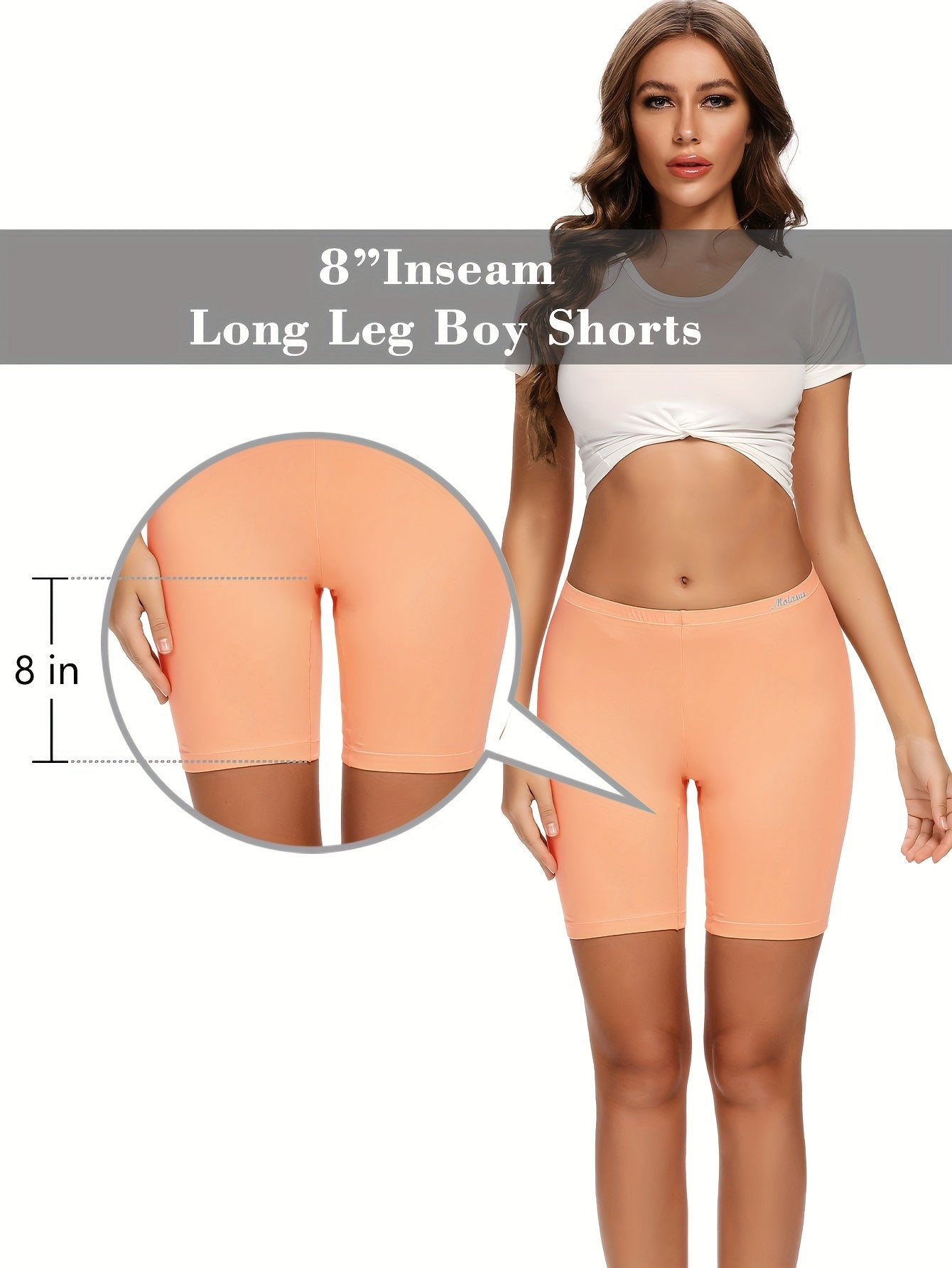 Molasus Womens Cotton Boxer Shorts Underwear Anti Chafing Bike Shorts Pack of 4