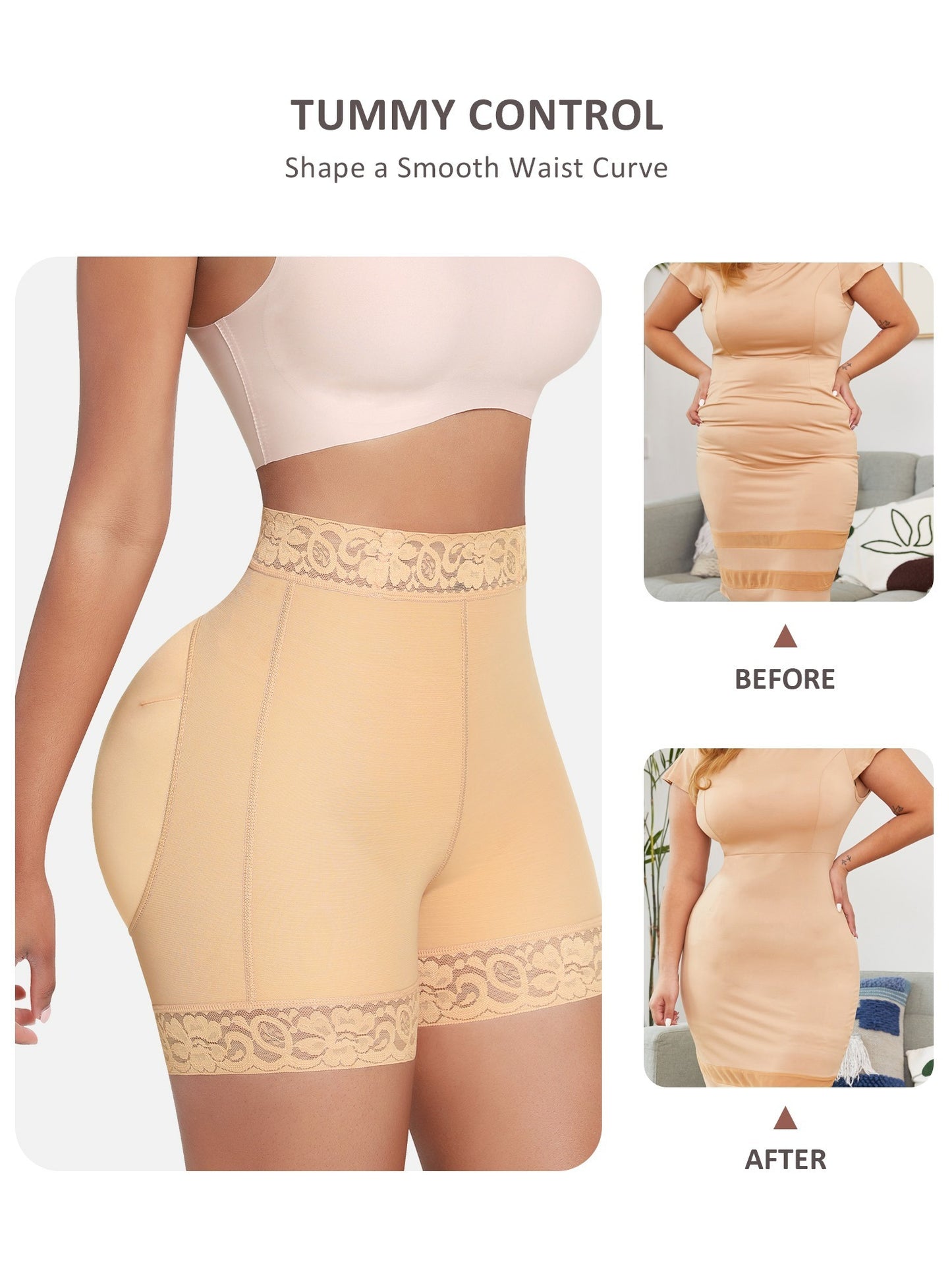 Butt Lifter Panties Hip Enhancer Shapewear Tummy Control Body Shaper Shorts