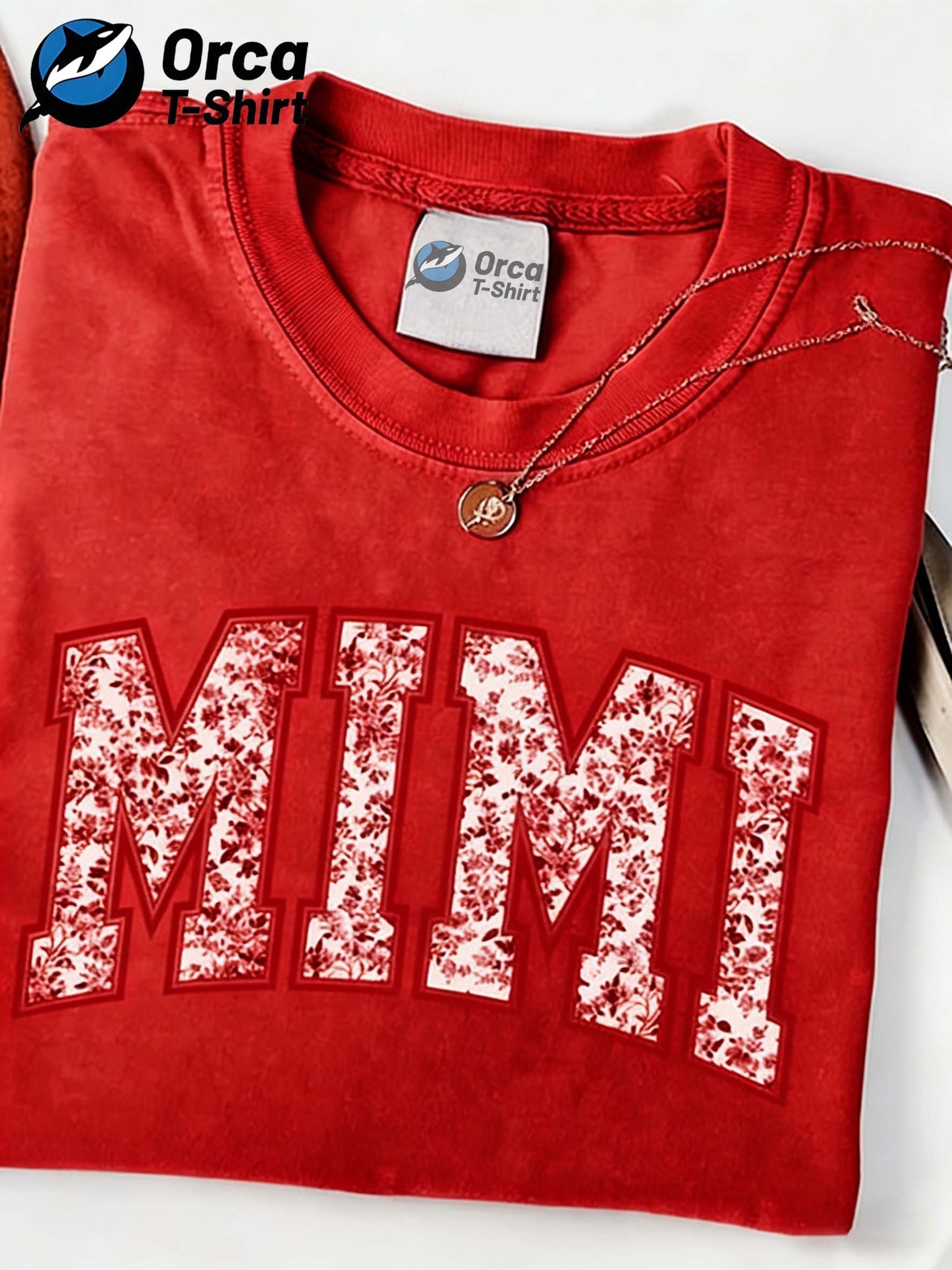 Local Delivery, Women'S Casual Short Sleeved T-shirt - Floral MIMI Printed Loose Round Neck Top, Breathable and Machine Washable Fabric, Suitable for Daily Wear, Fun Pattern