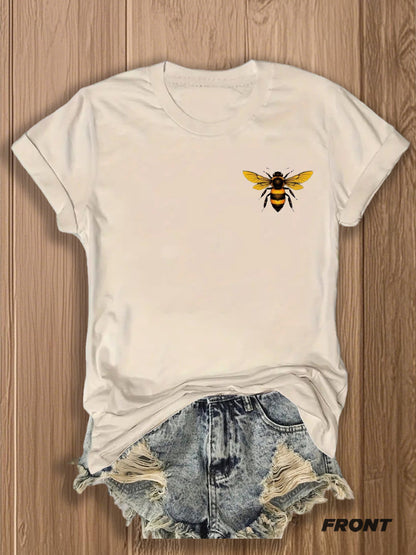 Save the Bees T-Shirt - Support Local Bee Conservation, Soft Breathable Tee Suitable for Nature Lovers, Casual Summer Wear with Bee Graphics (Machine Washable)