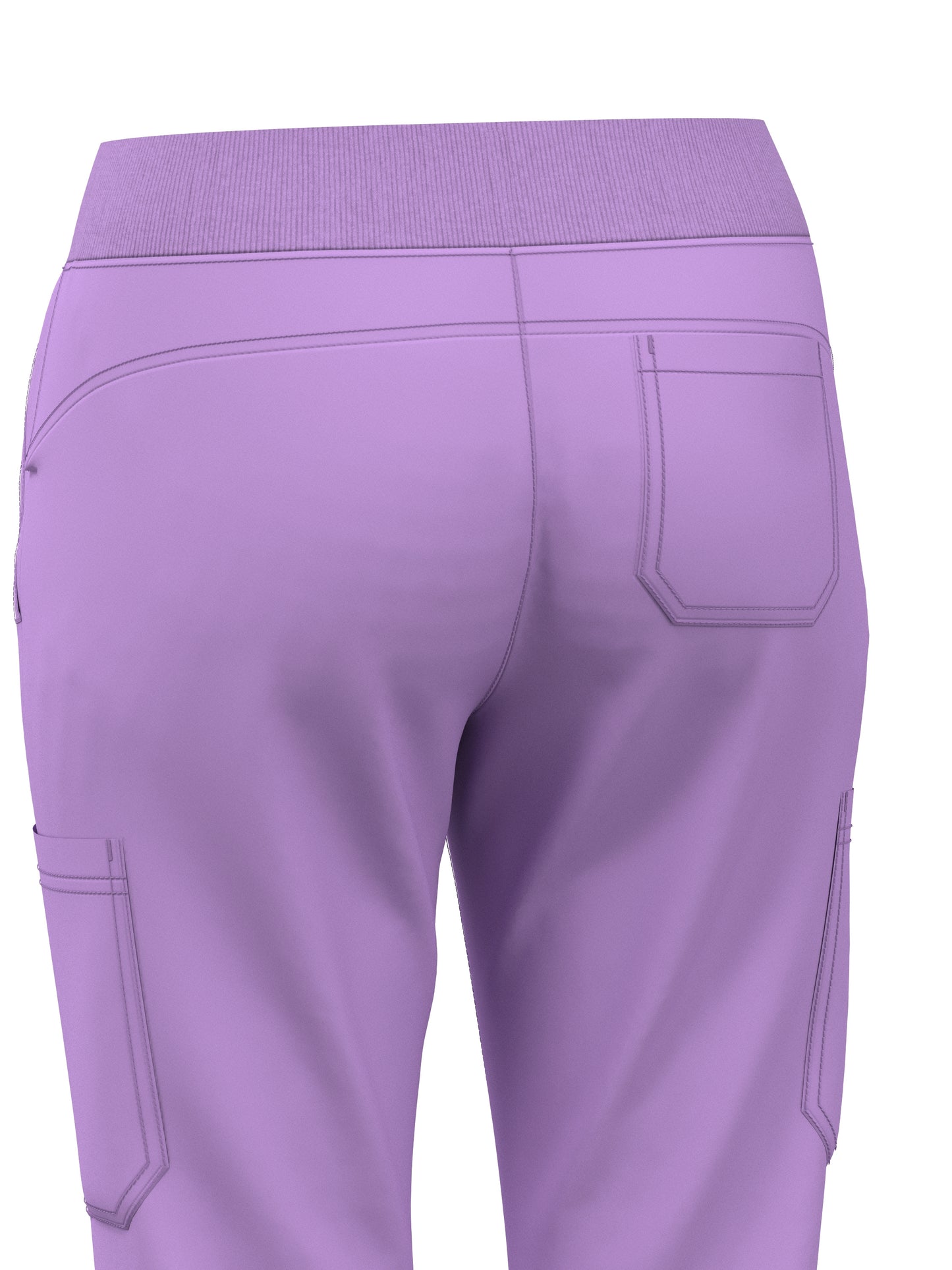 Scrub Pants for Women Jogger Pants with 5 Pockets Rib Waistaband Light Ultra Soft 4 Way Stretch 423