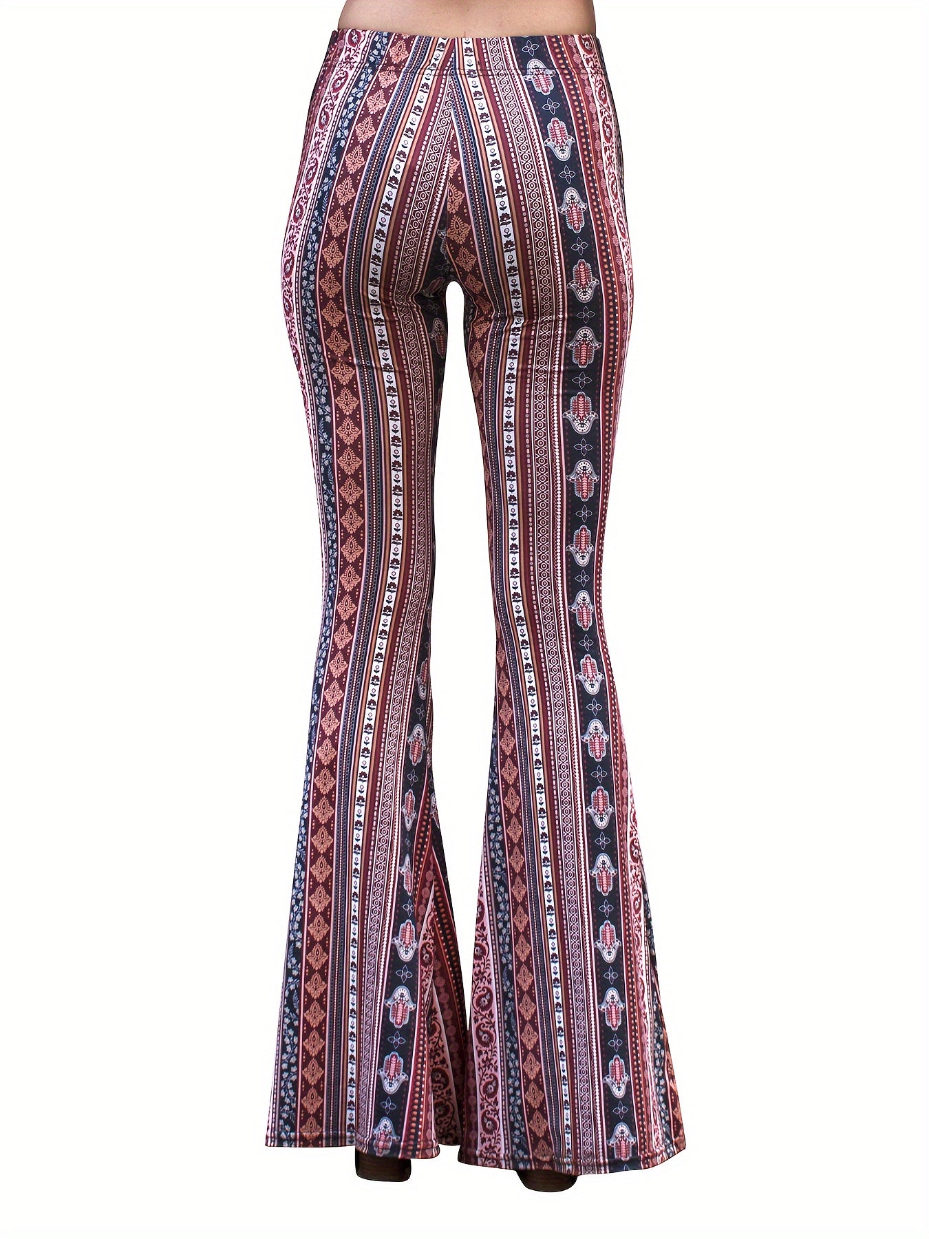 ZAFUL Women'S High-Waisted Cut-Out Trousers Ladder Bootcut Textured Flare Trousers Wide-Leg Evening Pants