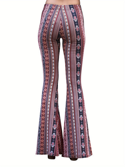 ZAFUL Women'S High-Waisted Cut-Out Trousers Ladder Bootcut Textured Flare Trousers Wide-Leg Evening Pants