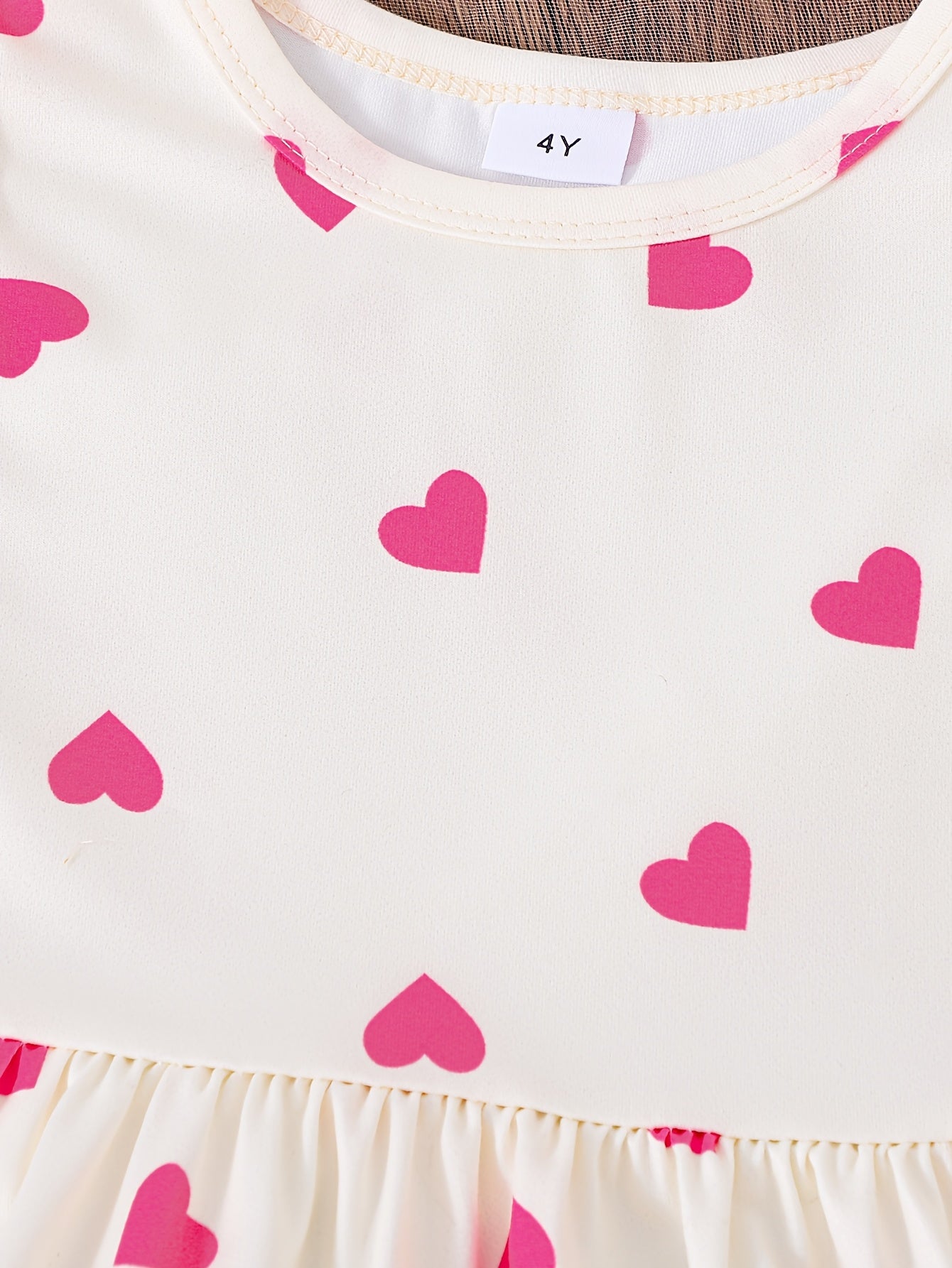 3pcs Cute Girls' Sleeveless Pink Dress Set with Butterfly And Heart Prints | Spring/Summer, Knitted Fabric, Regular Fit
