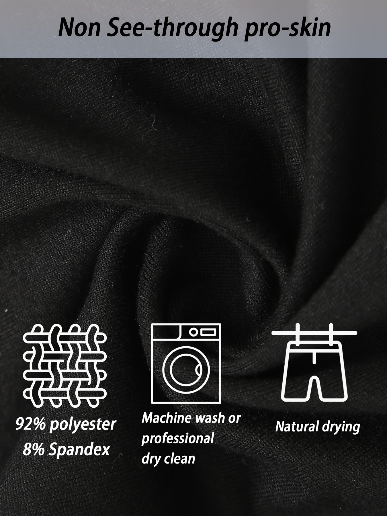 Women's 5 Black Polyester Pants - product view 9