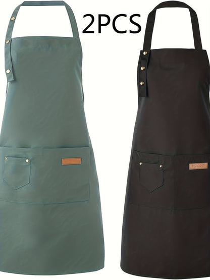 Artist & Chef Apron - Professional Painting, Pottery & Baking Apron with Adjustable Buckle Straps & Utility Pockets, Perfect Valentine's Day & Christmas Gift for Couples