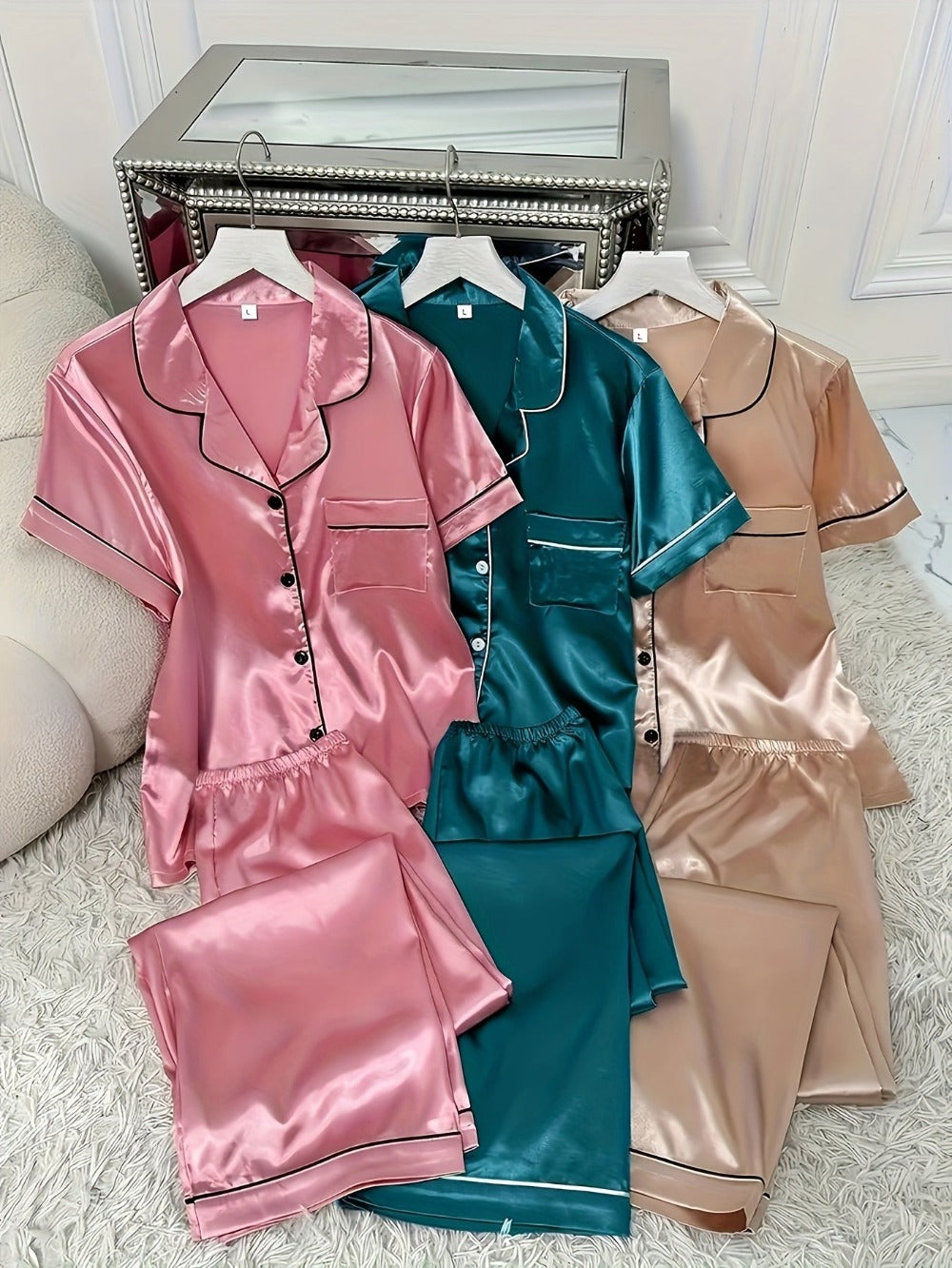 Unisex Pajama Set - Satin Style 61189