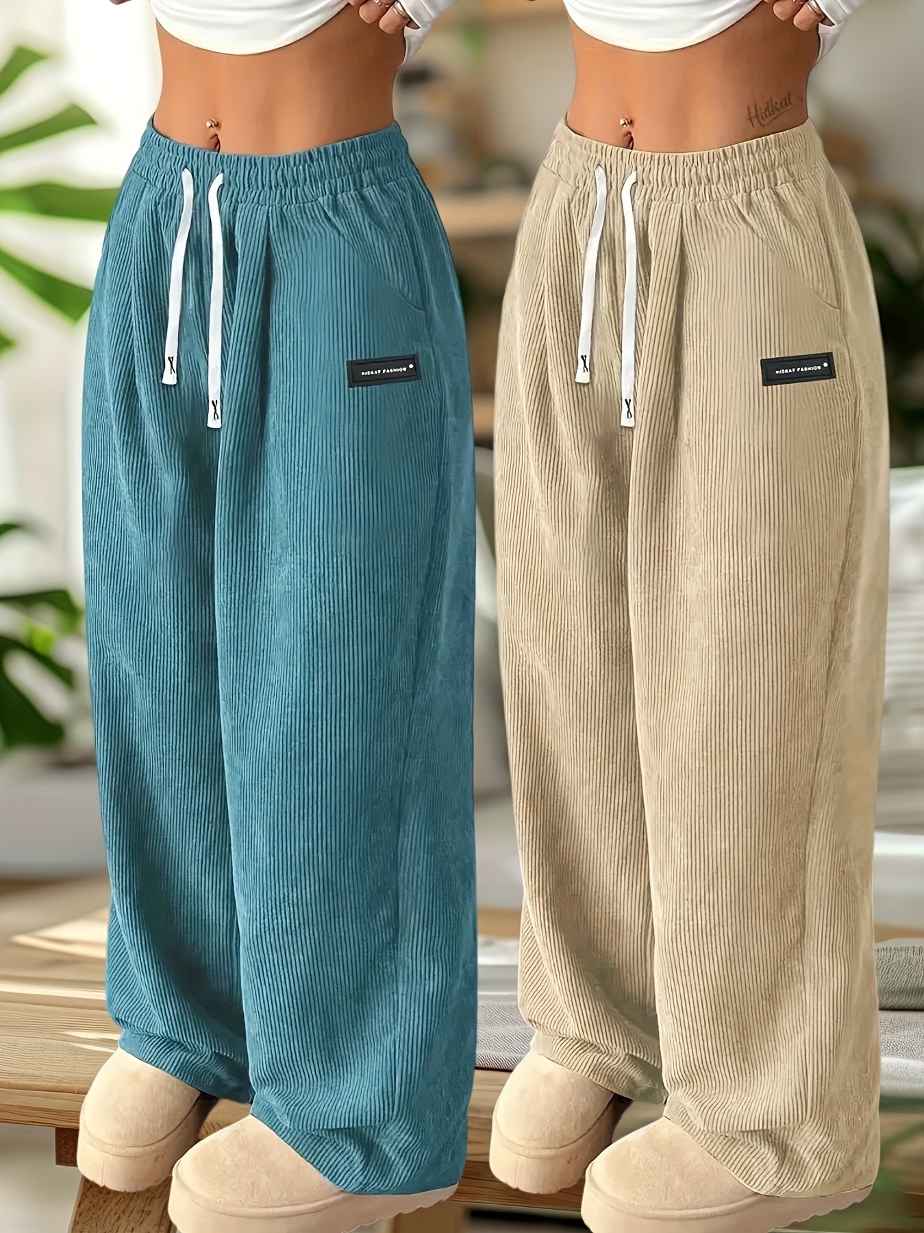 Women's Apricot+blue Pants - product view 5