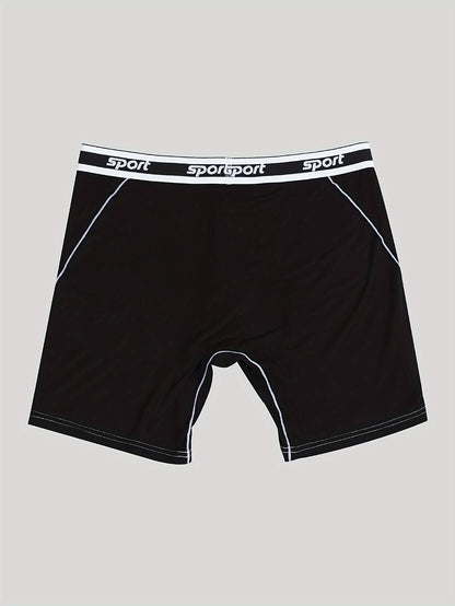 6pcs Modal Men'S Boxer Shorts Seamless U Pocket Long Leg Underwear Scratch Resistant Breathable Soft Elastic Belt Sports Travel Briefs
