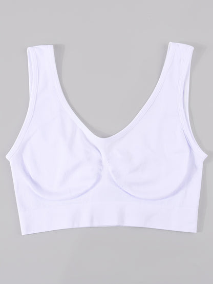 14pcs Women's Seamless Underwear, Seamless Running, Yoga Vest, Comfortable Single-layer Bra Without Chest Pads, Sports Bra for Women
