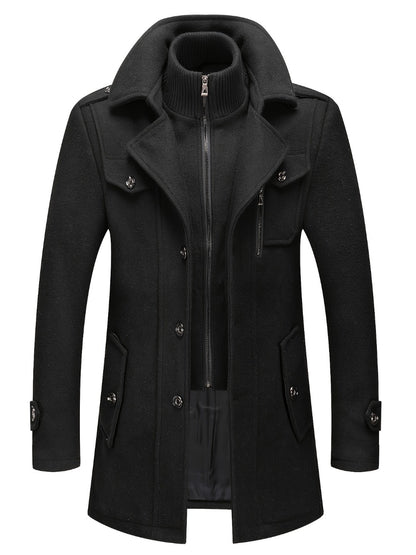 Men's Versatile Fleece Single-Breasted Coat