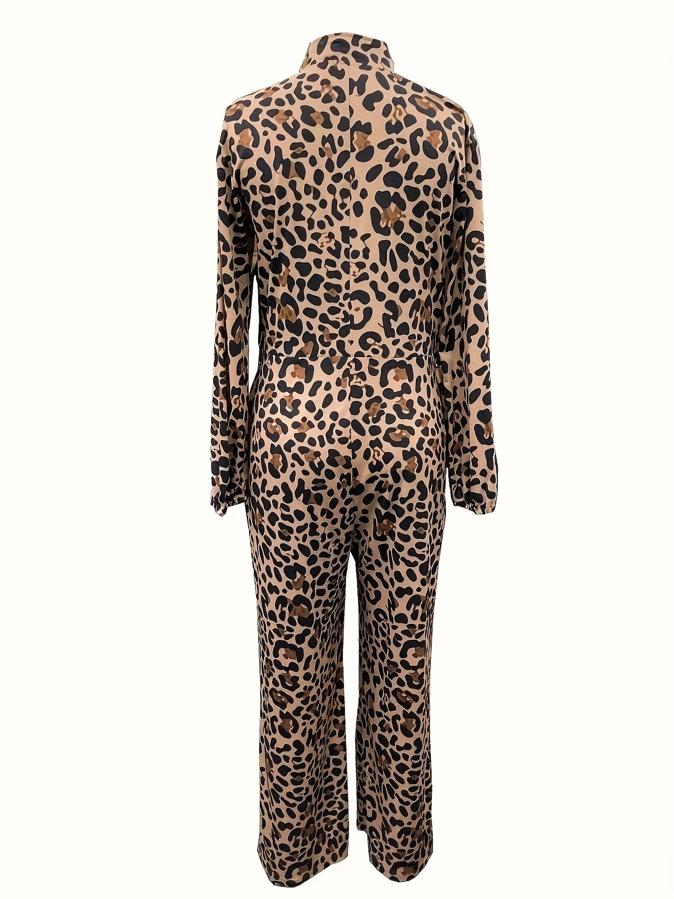 Leopard Print Fashion Trend New Waist Cinching Jumpsuit Commuting Summer Jumpsuit