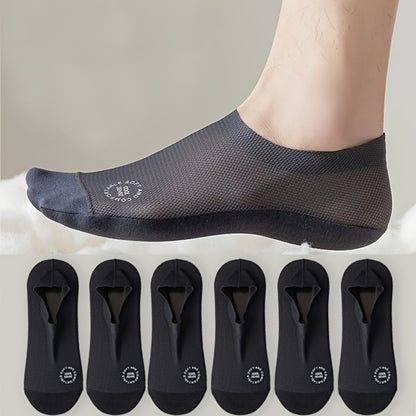 Men's Lace Detail Ankle Socks - 6-Pair Pack