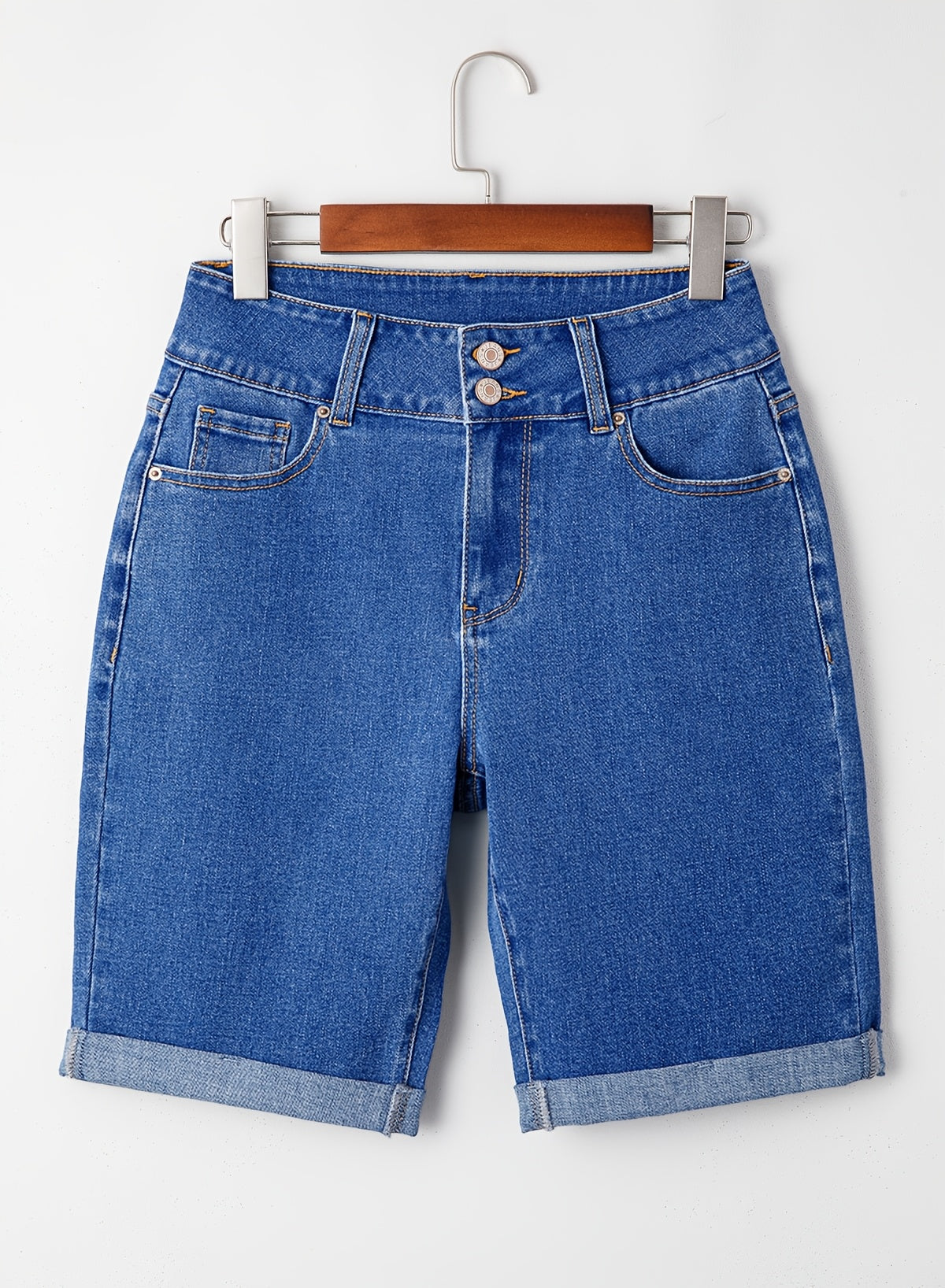 Women's Light Brown-1 Denim Shorts - product view 4