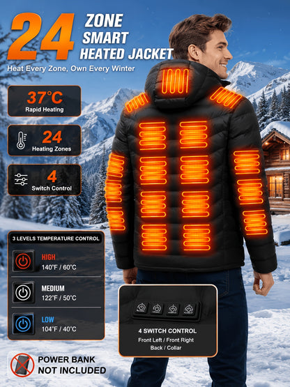 Unisex Heated Pullover Jacket with Pockets, USB Powered (Power Bank Excluded), Perfect for Fall And Winter Outdoor Wear, Halloween Christmas New Year Outfit And Birthday Gift