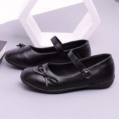 Women's Bow Mary Jane Flat Shoes - Shallow-Mouth Casual