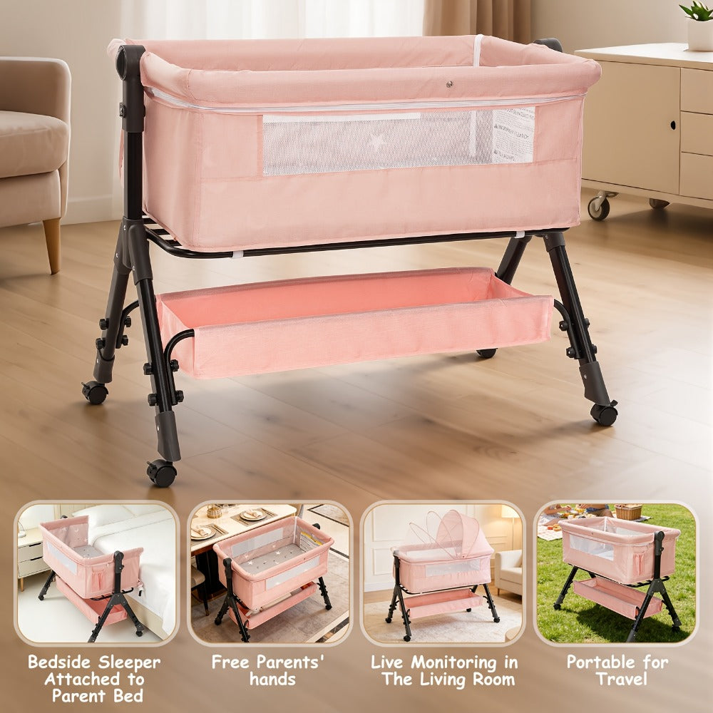 Baby Bassinet - Bedside 3in Sleeper Wheels