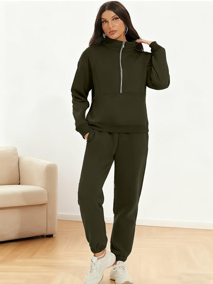 A Set of Autumn And Winter European And American Women'S Two-Piece Suits, Sweatshirts, Trousers, Fleece Sports, Street Fashion And Casual Suits