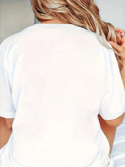 Women's Textured Blouse - Crew Neck Short Sleeve