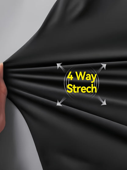 Men's Quick Dry Multi-Pocket Zipper Shorts, Elastic Waist Drawstring, Lightweight Breathable Fabric, Casual Sports Workout Running Hiking Shorts, Summer Outdoor Cargo Shorts for Men with Secure Zippered Pockets