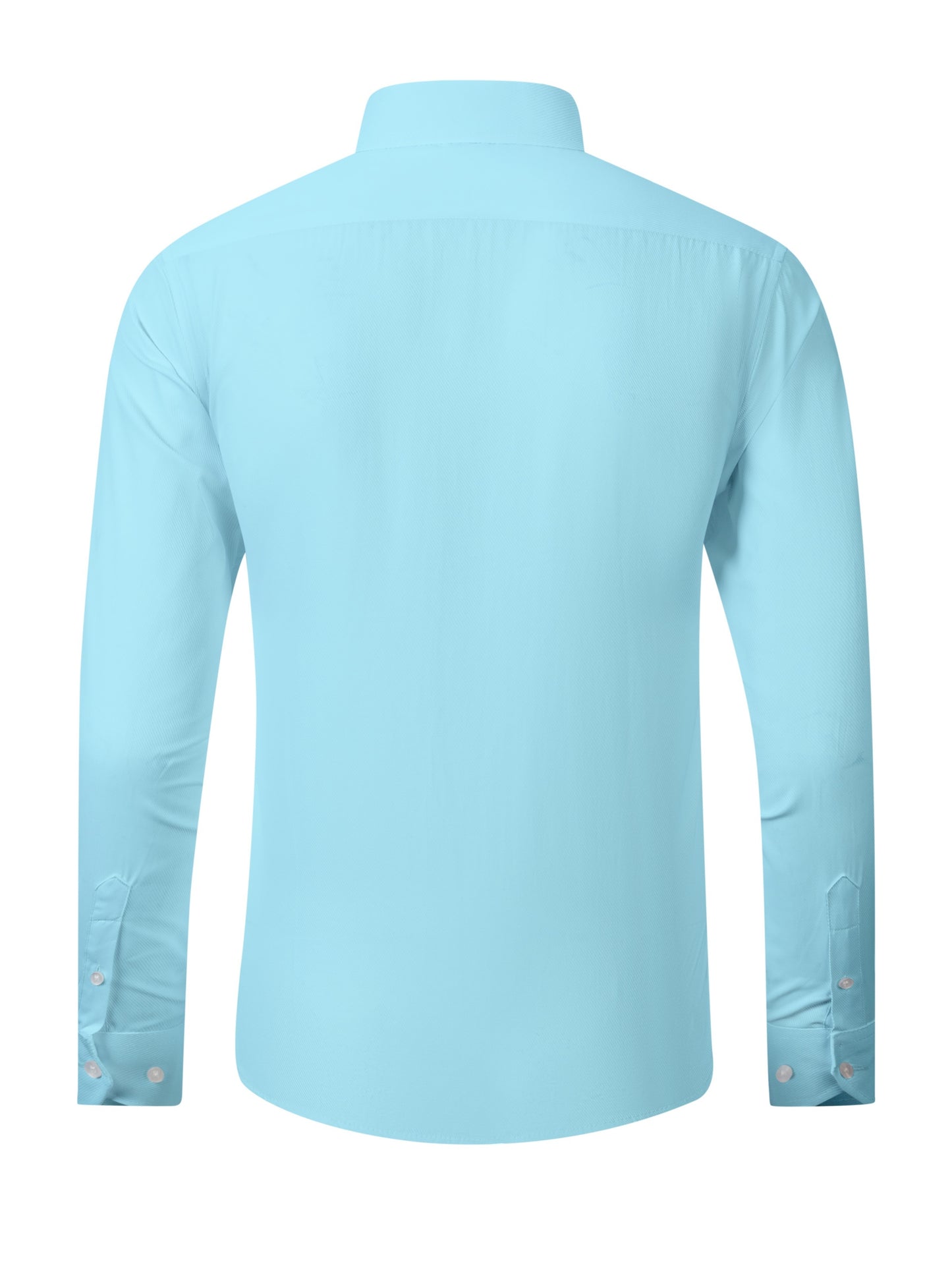 5pcs Men's Stretch Long Sleeve Dress Shirts - Solid Color Business Casual & Formal Shirts, Wrinkle-Resistant & Easy-Care, Regular Fit for Office, Wedding